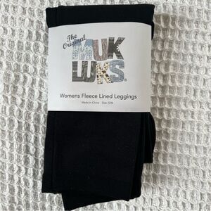 MUK LUKS Fleece Lined Leggings Black Warm Layering Leggings Size S/M